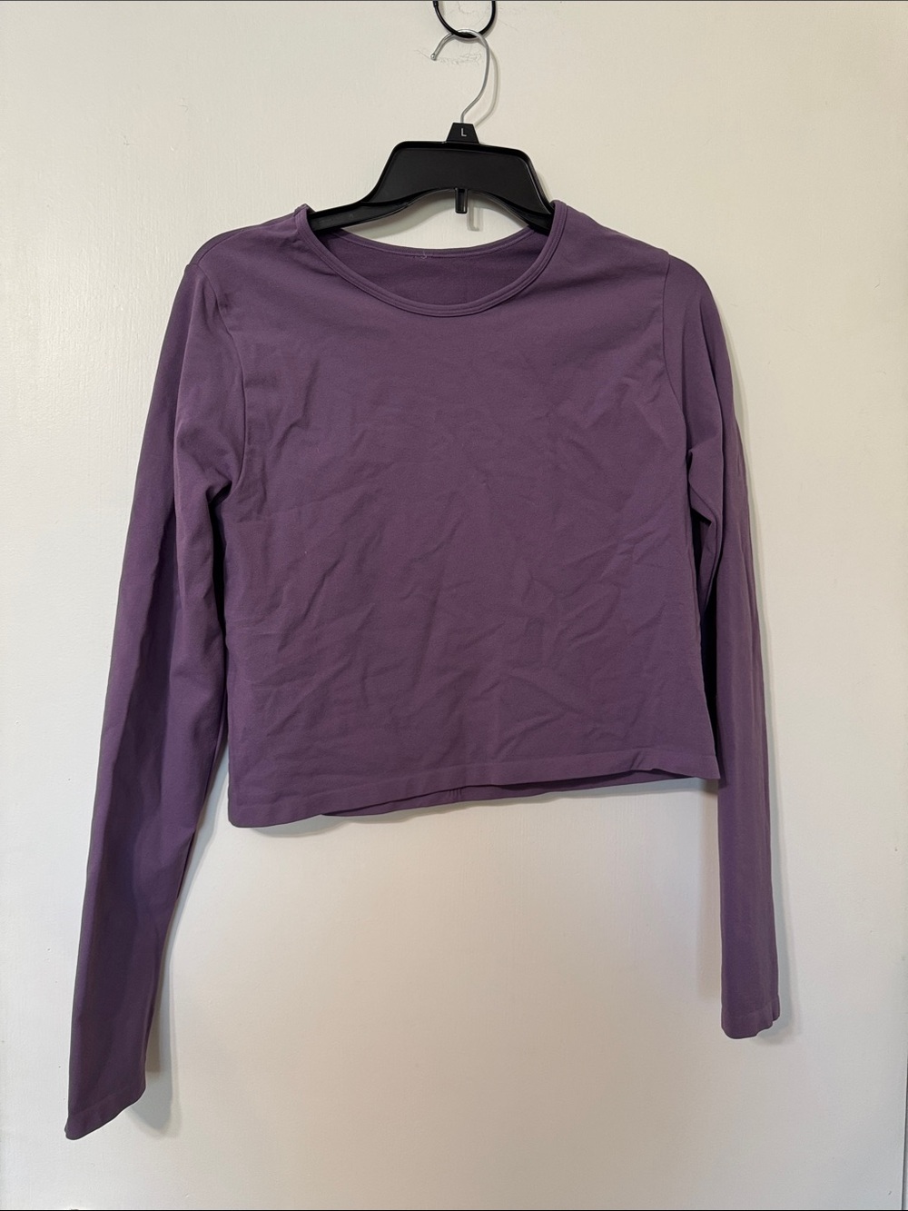 Women’s Long Sleeve Crewneck Top - Purple